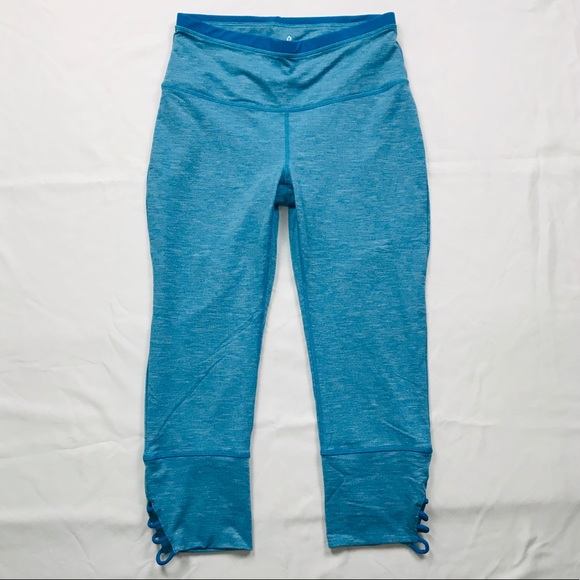 Prana Pants - PrAna Turquoise Blue Mid Rise Cropped Leggings S